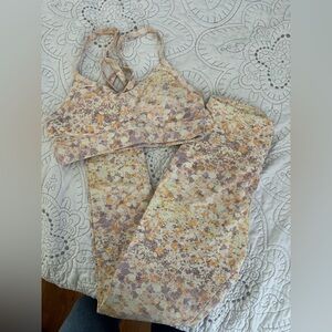 Floral Sports Bra and Leggings Set